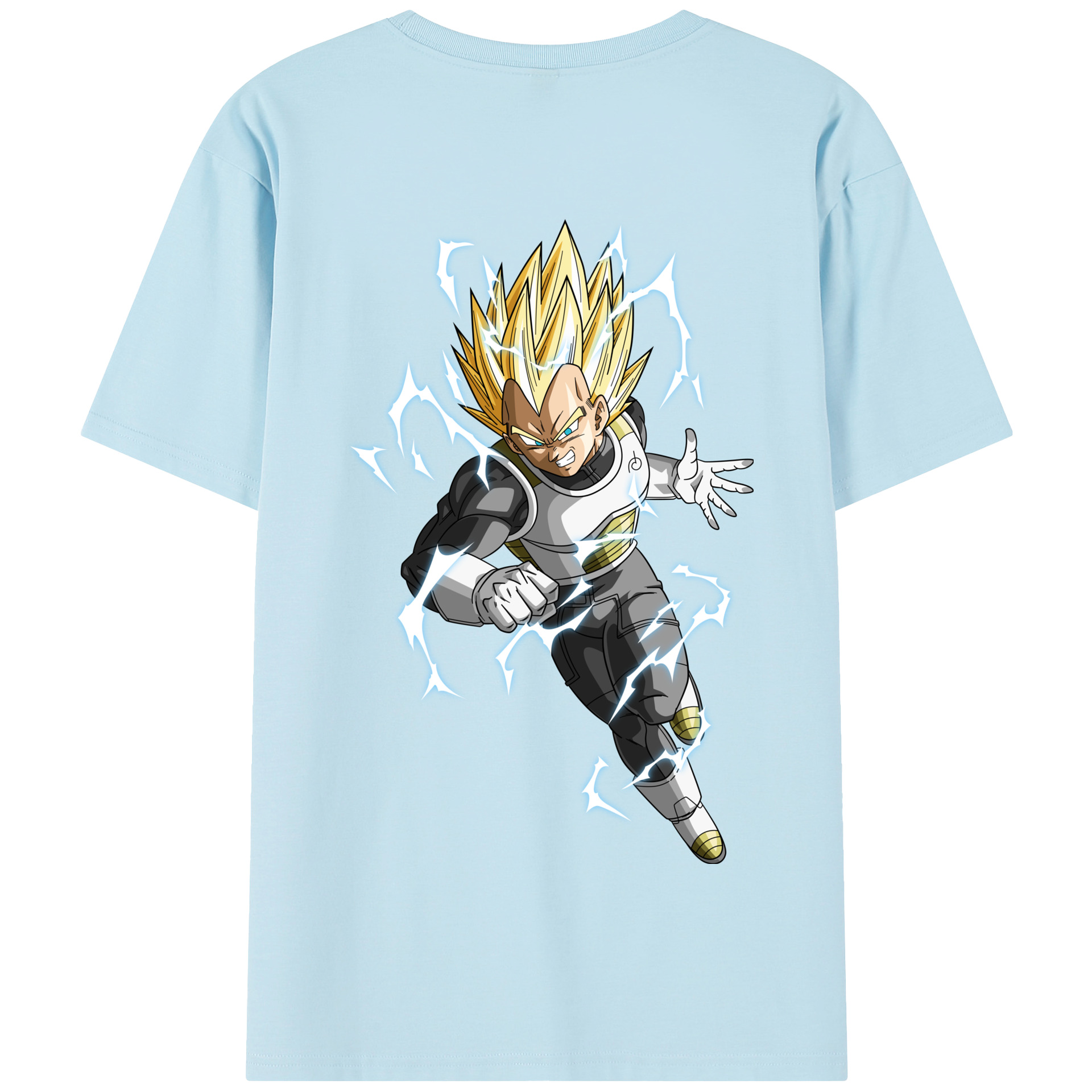 （画像用） ドラゴンボール ベジータ四世（Bejīta Yonsei）DRAGON BALL Vegeta IV 綿100％半袖Tシャツ（背面プリント）